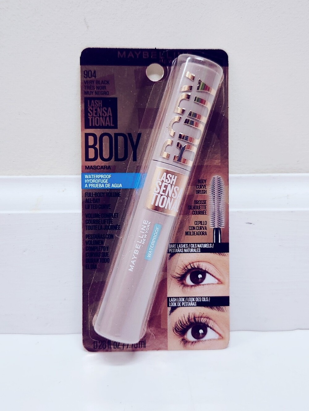 🐢2/$15 Maybelline Lash Sensational Body Waterproof Mascara Very Black